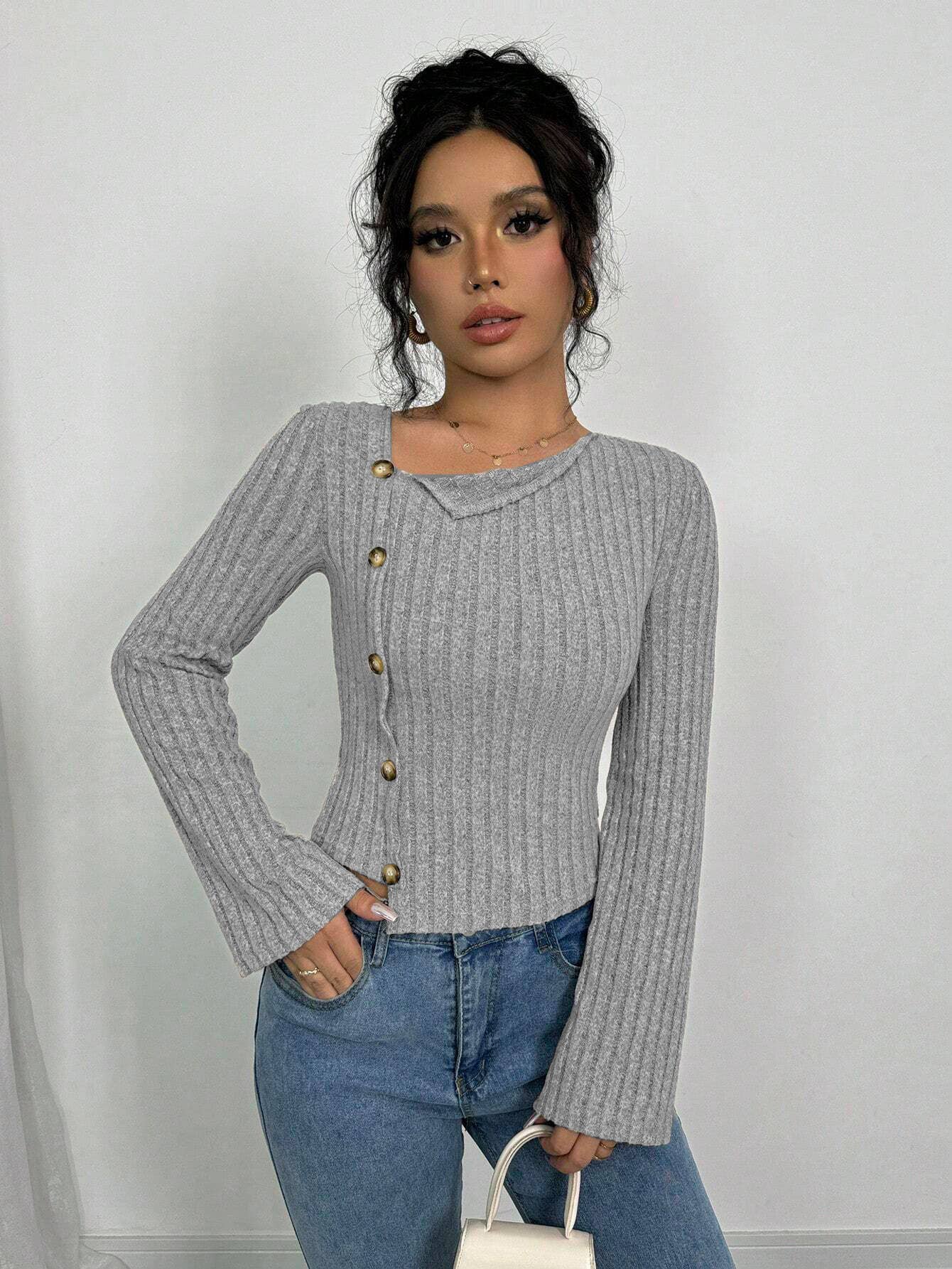 ELEGANT SLIM SHORT INTELLECTUAL STYLE T-SHIRT