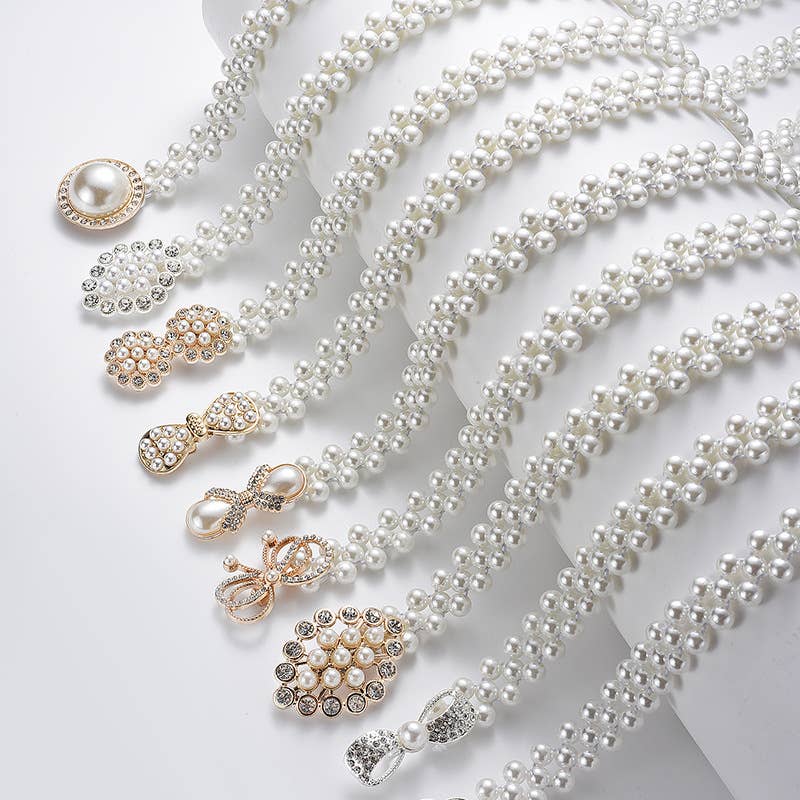 High-end princess-style pearl waist chain