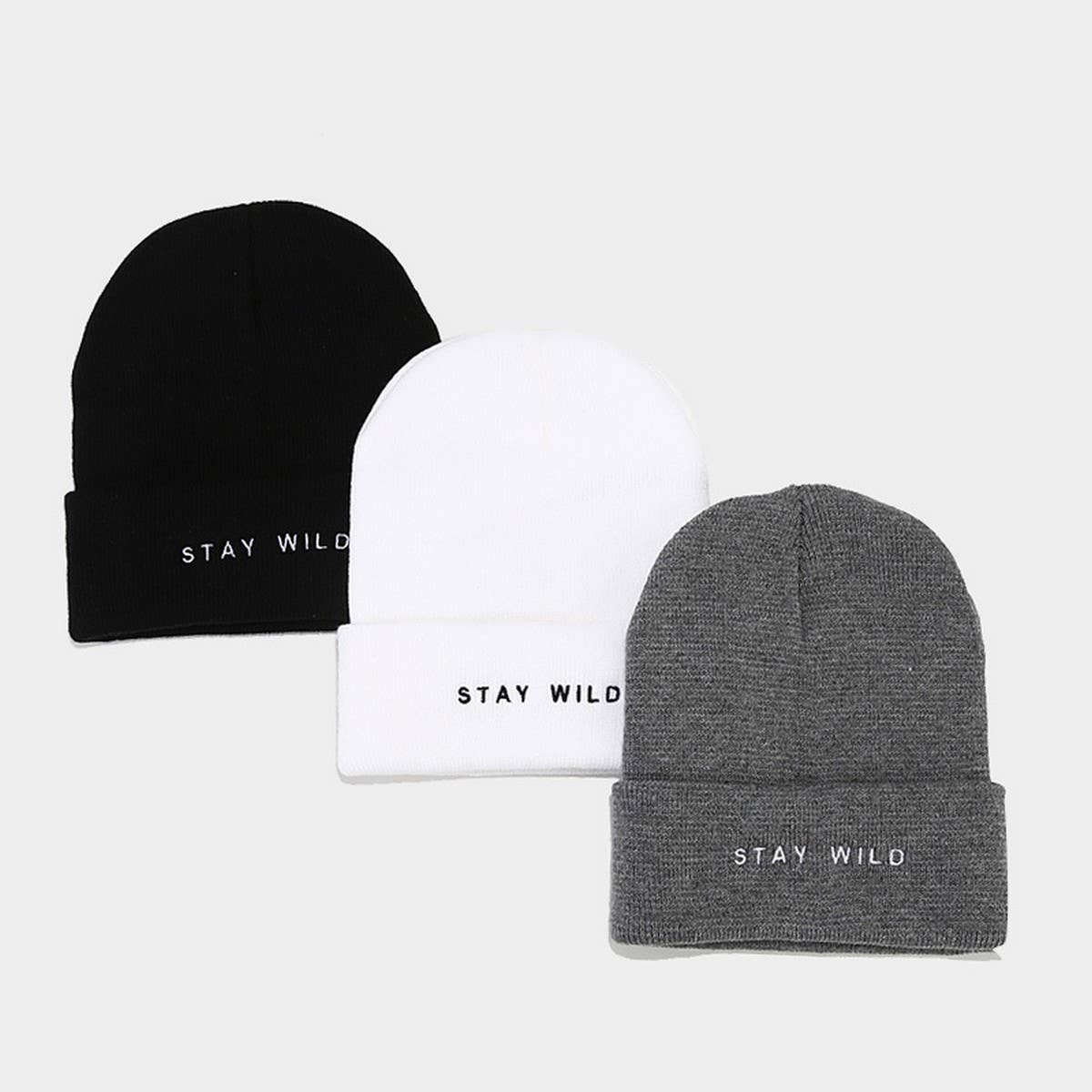 FASHION LETTER EMBROIDERY SIMPLE  KNITTED HAT_CWAH2087