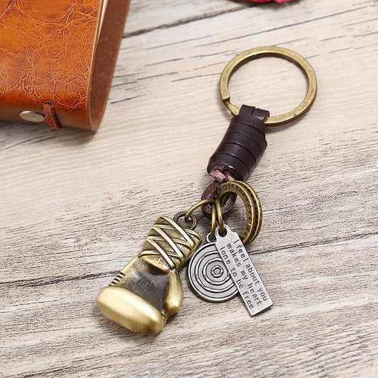 SIMPLE CREATIVE ALLOY GLOVES CAR KEYCHAIN_CWMM4711