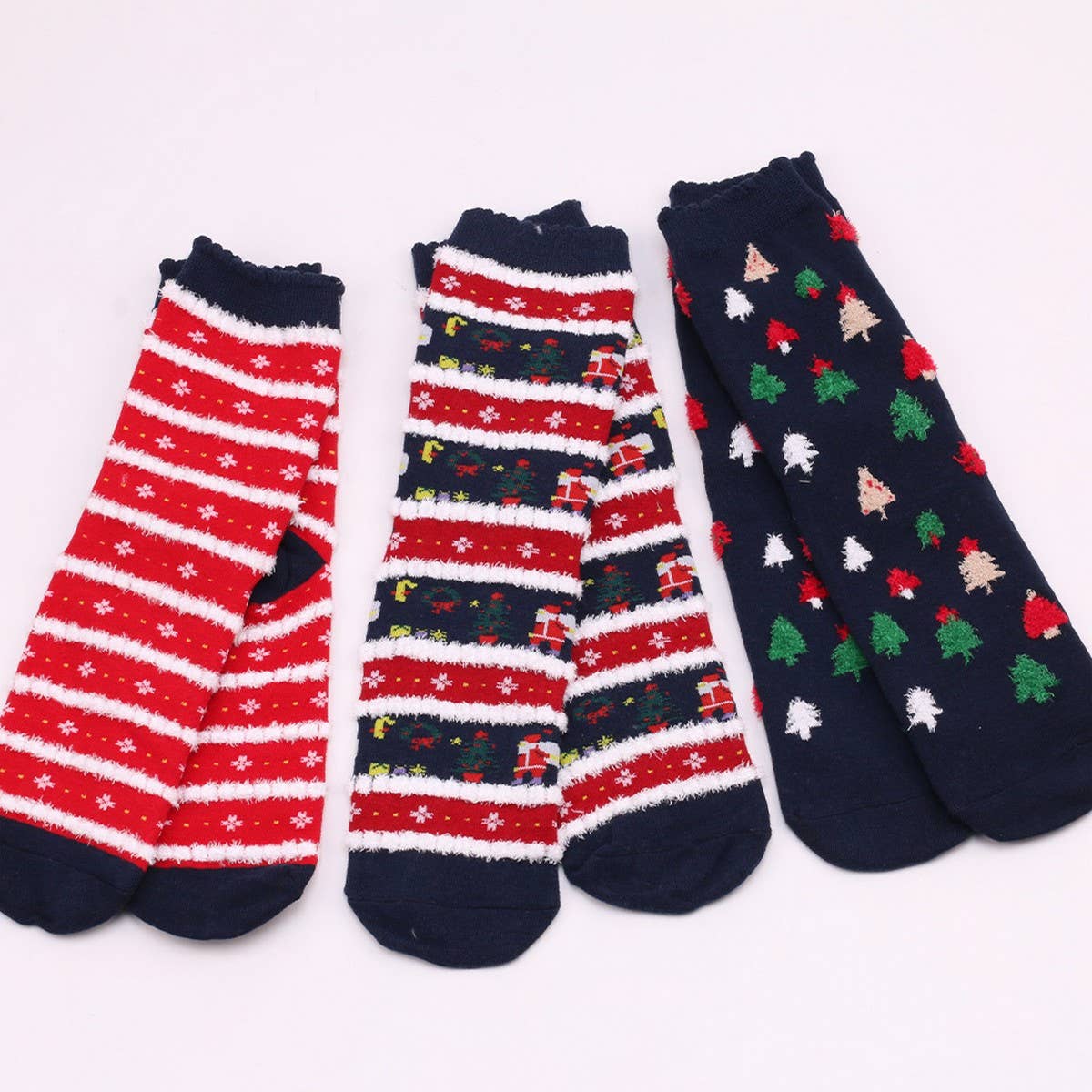 CWMS02687_CHRISTMAS WOMEN KNEE HIGH HOLIDAY SOCKS