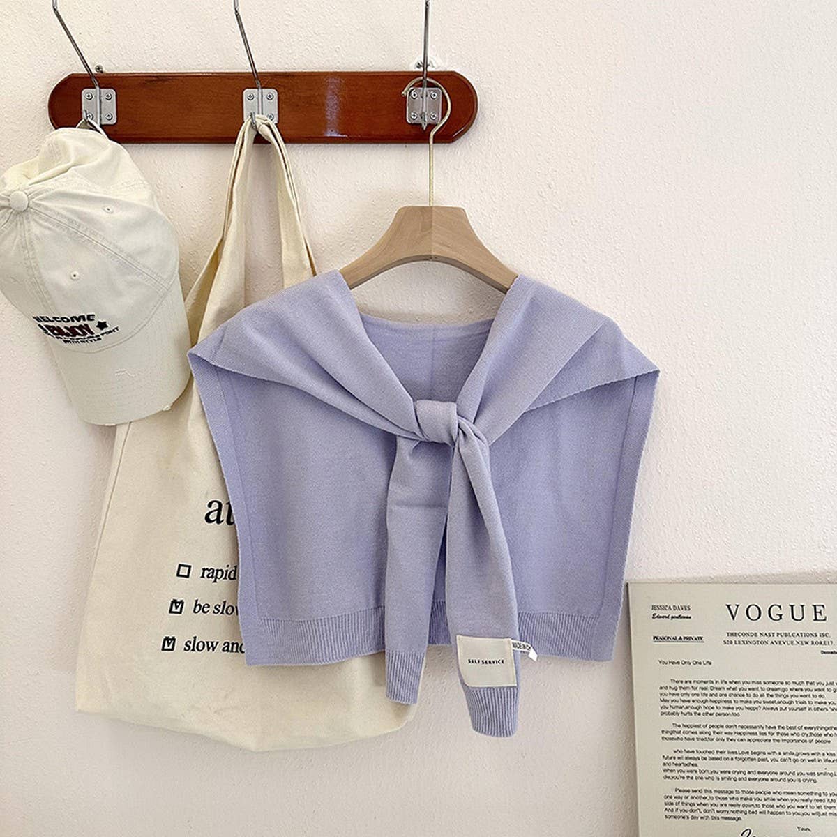 Solid Color Knitted Knotted Shawl??œCasual & Cozy _CWASC0757