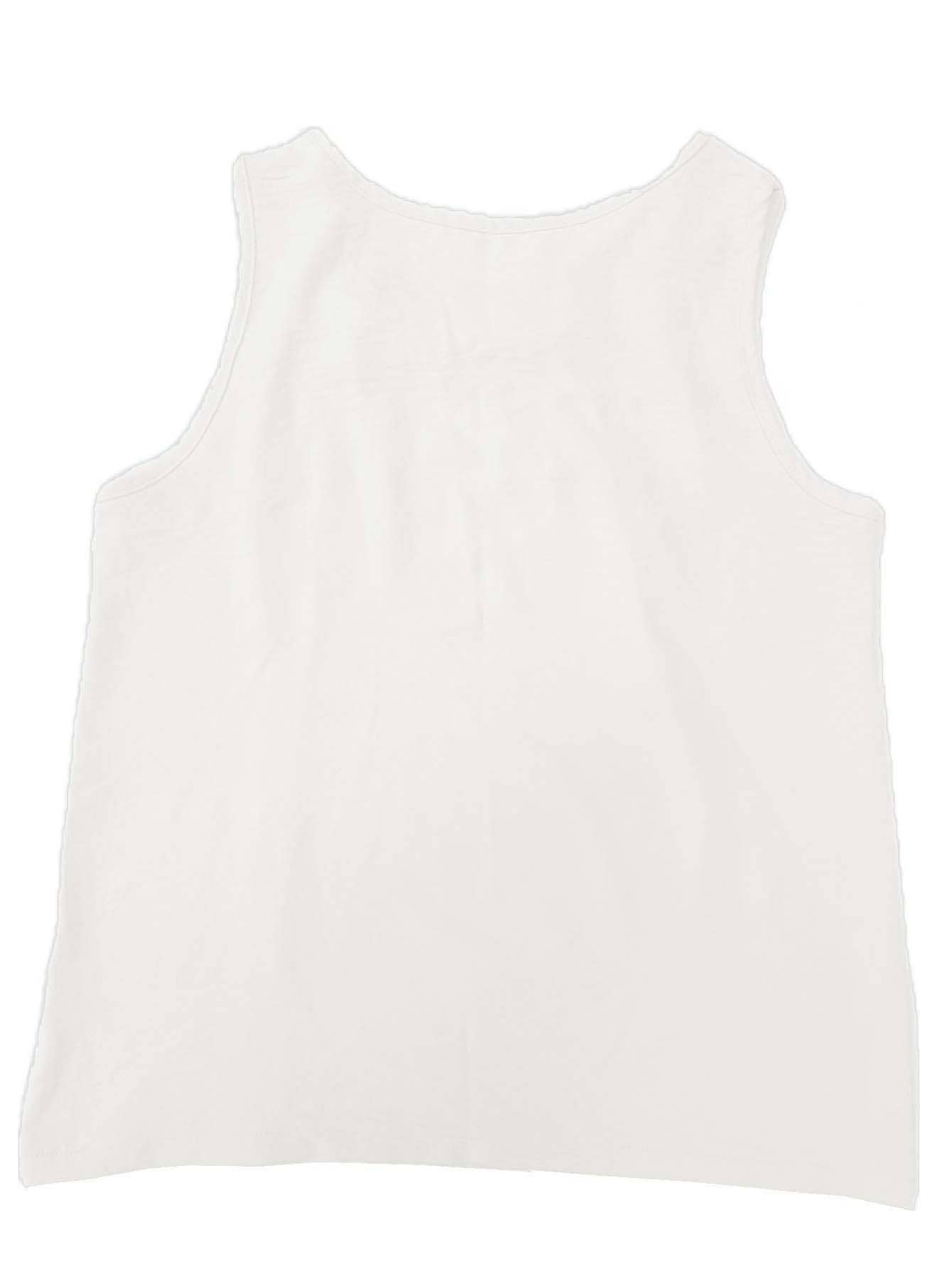 Casual slanted neck sleeveless pullover T-shirt