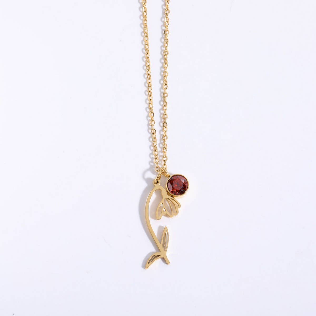 VINTAGE DECEMBER FLOWER ZIRCON PENDANT BRACELET