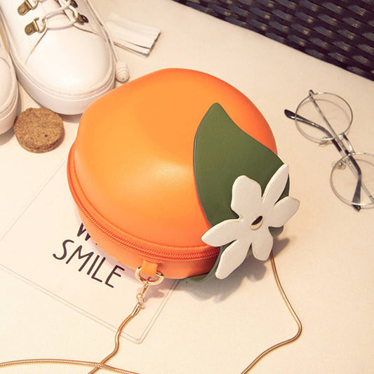 WOMEN CHAIN FRUIT ORANGE SHOULDER BAG_CWAB0980