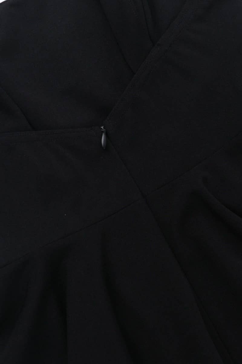 CWDSD7662_SQUARE NECK BOW TIE BACKLESS MINI DRESS