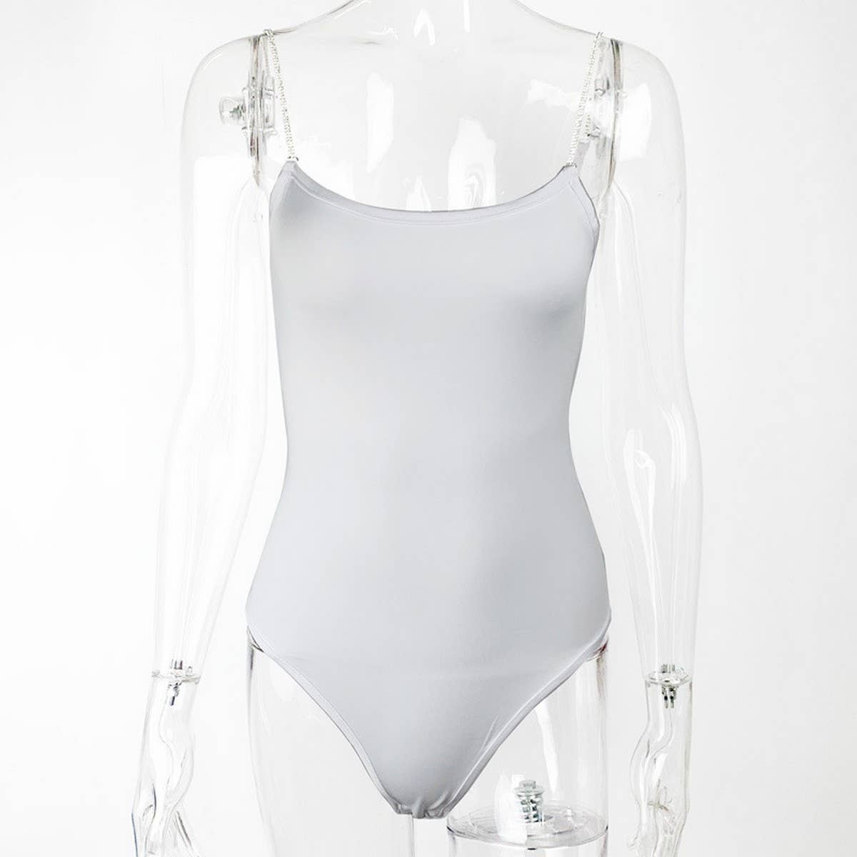 DIAMOND CHAIN SLIM FIT TOP  SUSPENDER BODYSUIT
