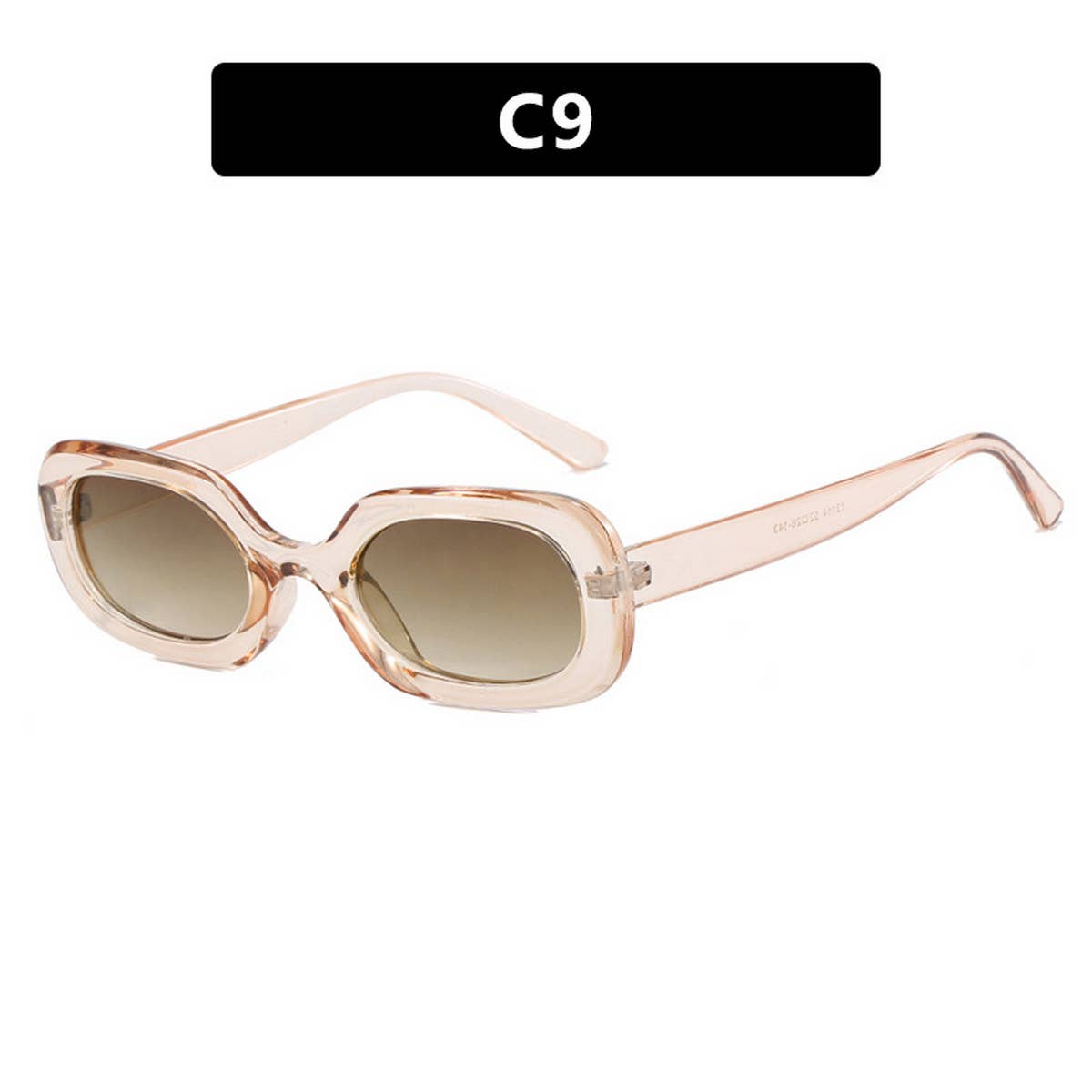 VINTAGE OVAL PLAID SUNGLASSES