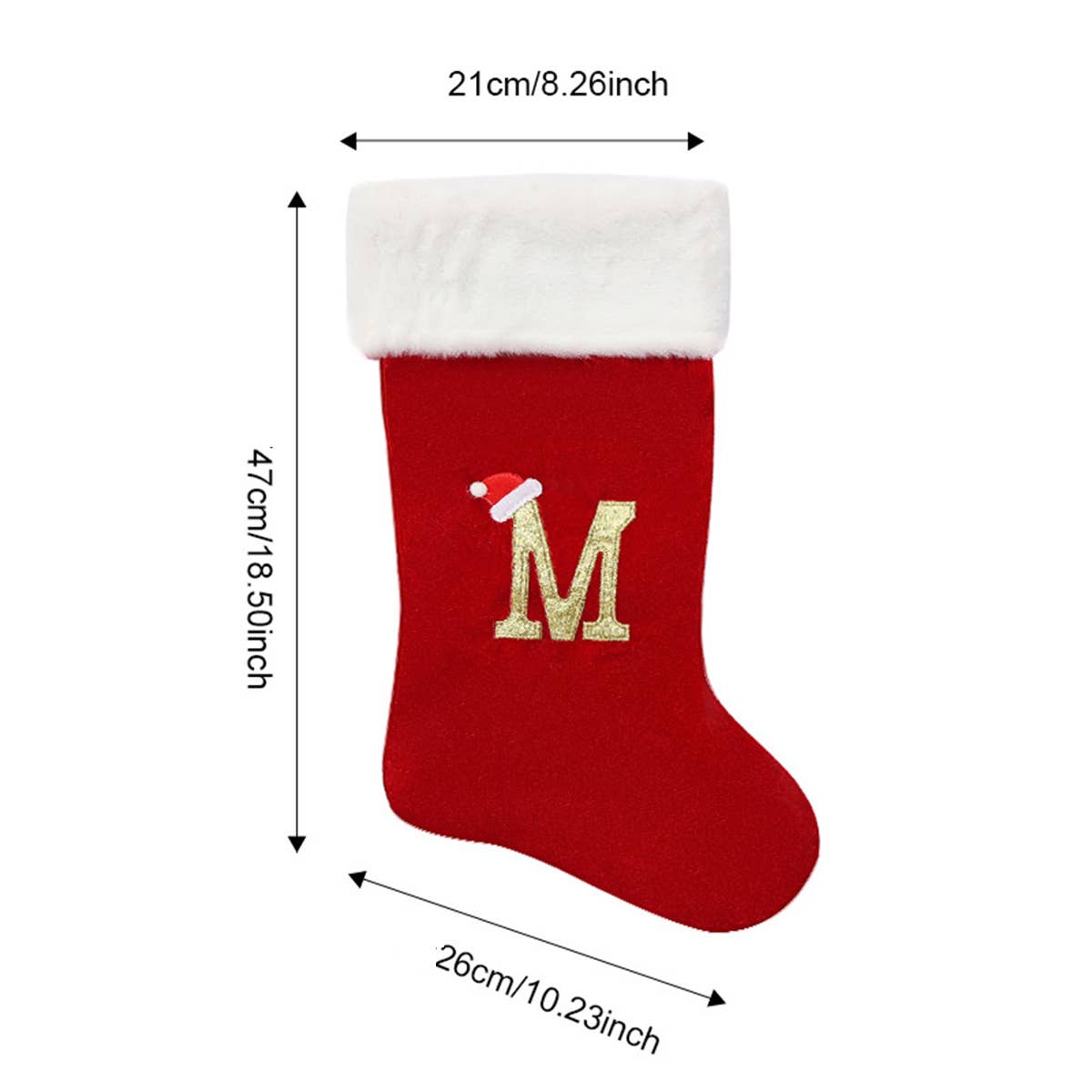 CWMM9401_CHRISTMAS TREE LETTER STOCKING DECORATION CHARM