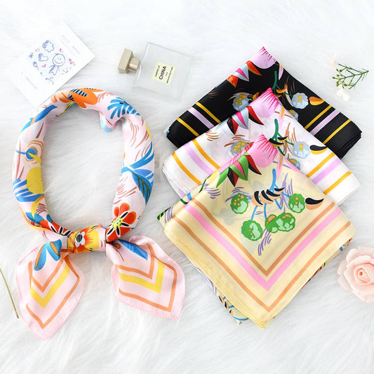 Floral Print  Scarf ? Vintage Neck & Head Wrap