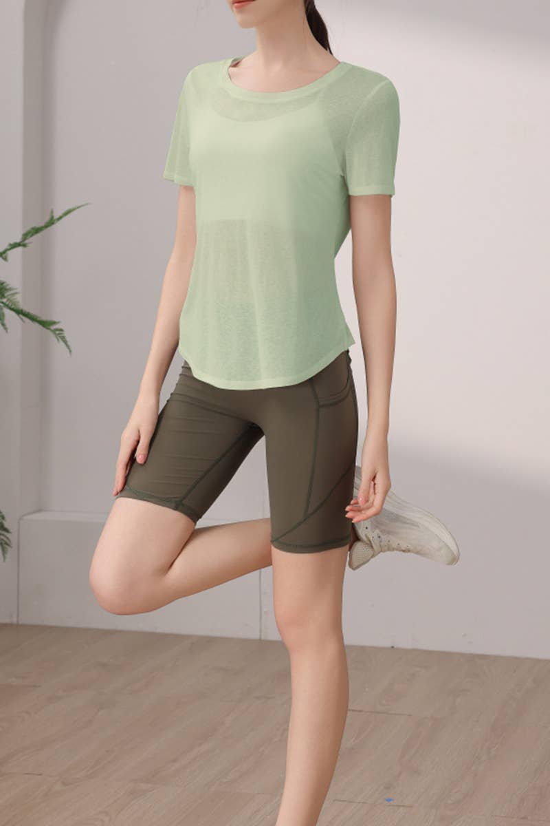 CWTTSL0371_NEW TENCEL SNOWFLAKE BACK SPORTS TOP