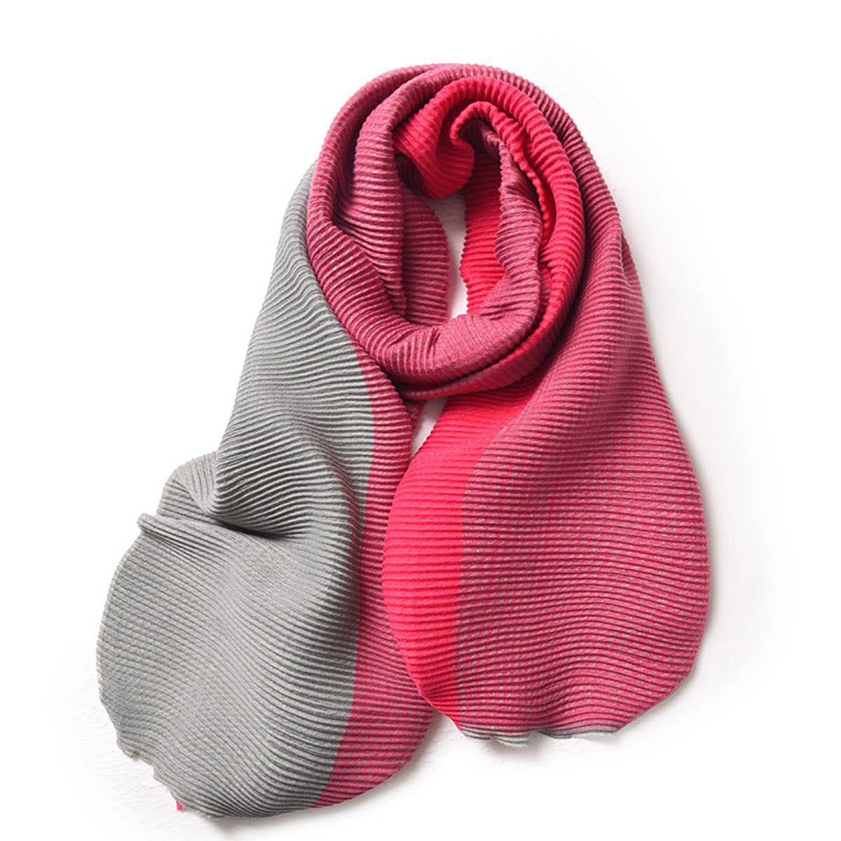 Double-Sided Crinkle Scarf - Elegant Winter Wrap