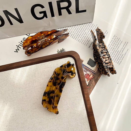 Leopard Acetate Hair Claw ? Bold Animal Print Clip