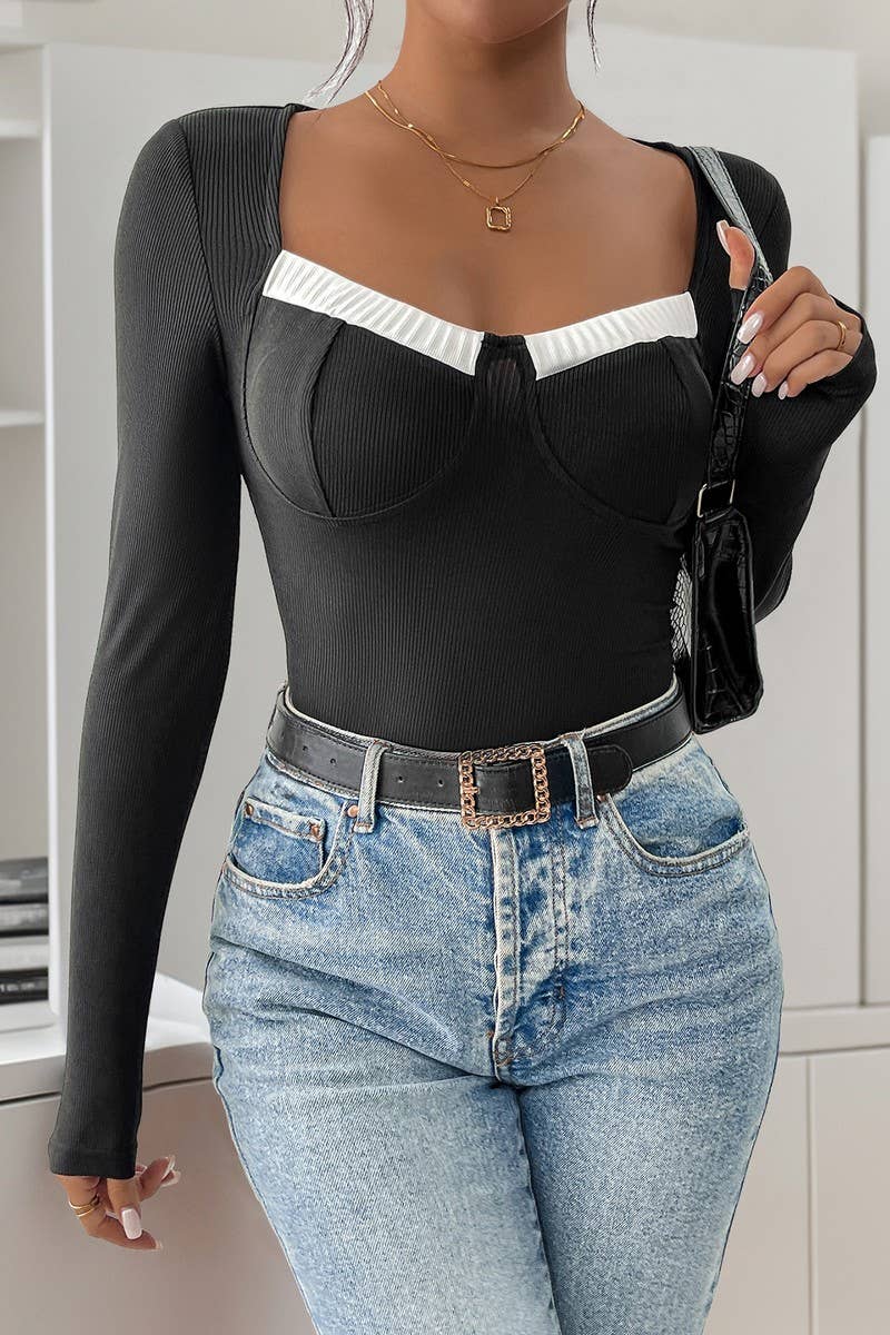 CWSBSL0139_ELEGANT SQUARE NECK KNITTED JUMPSUIT