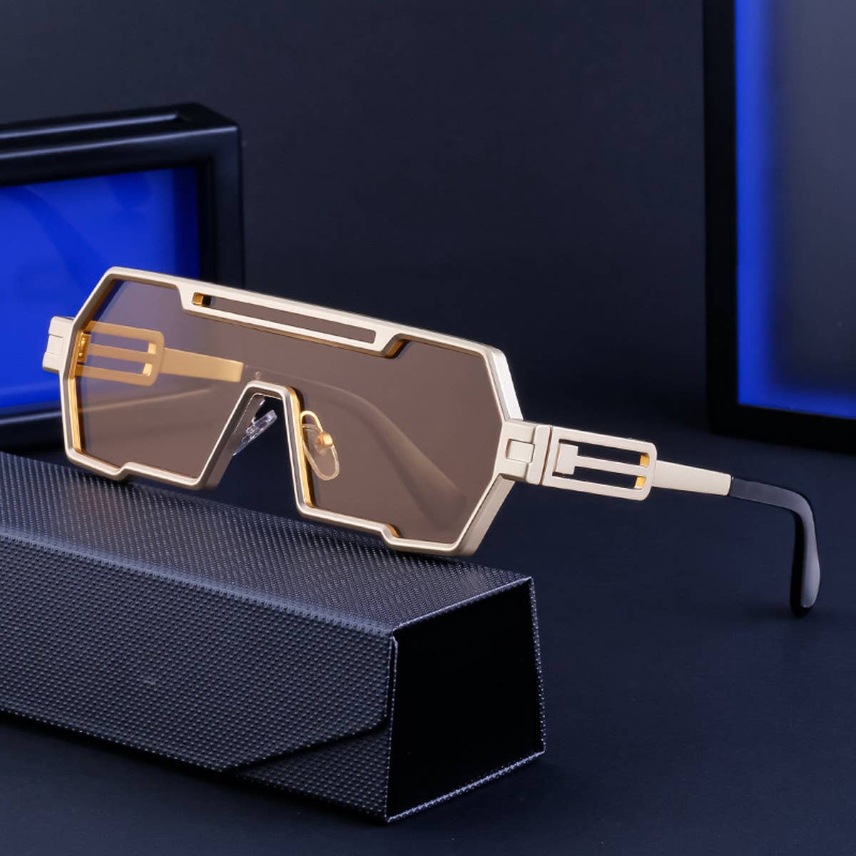 RETRO STEAMPUNK SUNGLASSES IRREGULAR SUNGLASSES_CWASG0555