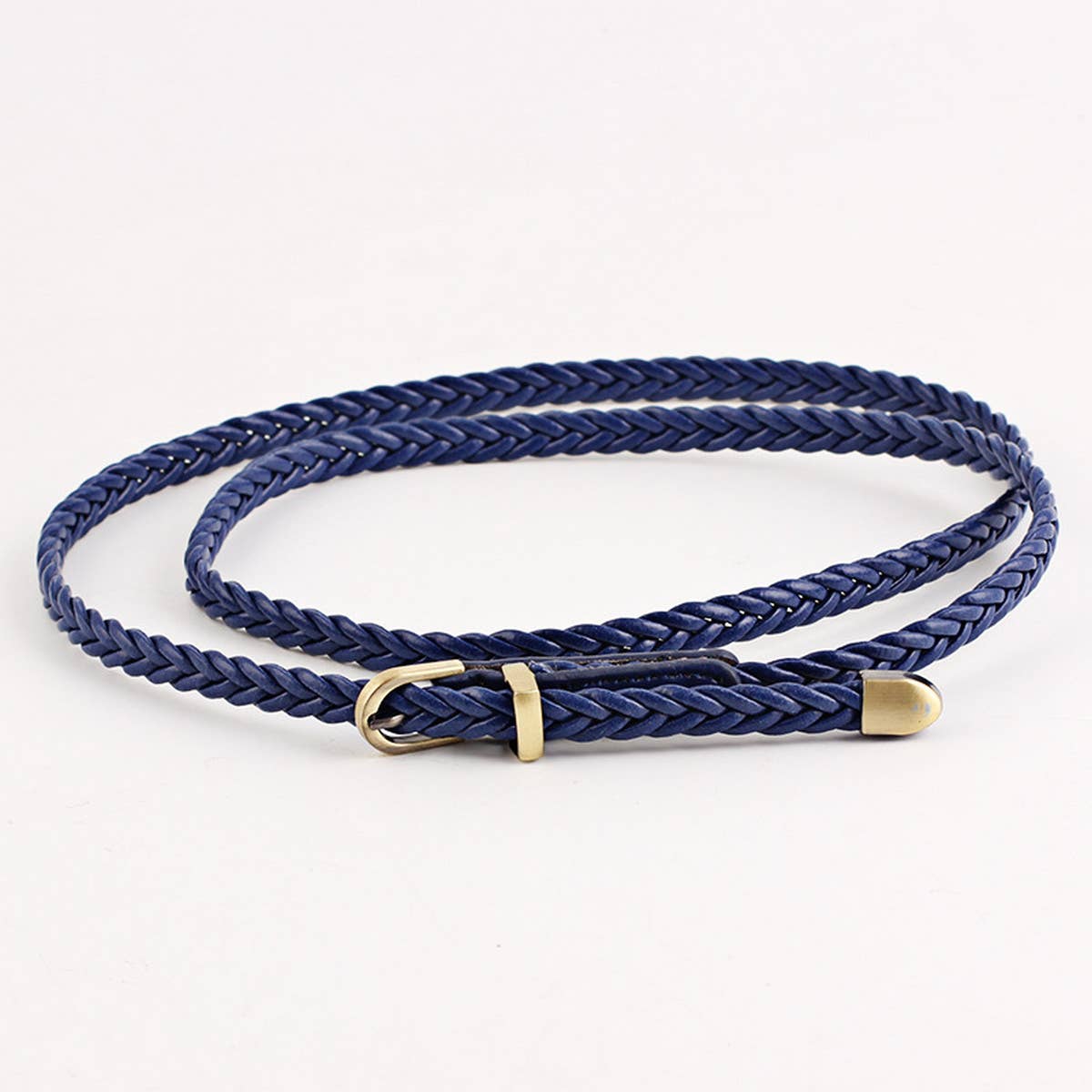 CWABE0875_VINTAGE HAND-WOVEN PIN BUCKLE BELT