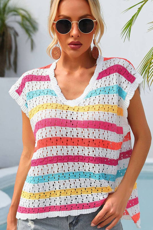 CWTBLS1749_SUMMER BEACH VACATION SUN PROTECTION SHIRT