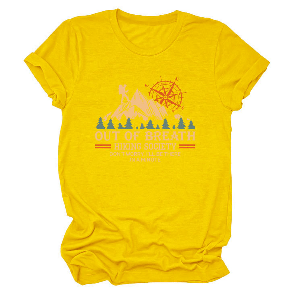Comfy Crew Neck Tee – Hiking Quote for Women_CWTTS1523