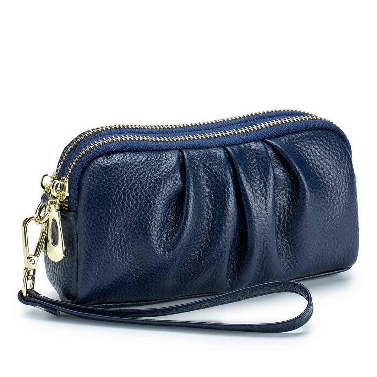 TOPLAYER COWHIDE DOUBLE LAYER ZIPPER LEATHER WALLET_CWAB3705