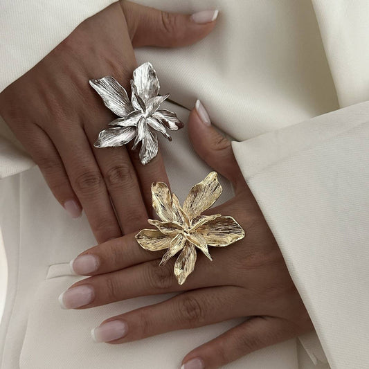 NEW IRREGULAR IMITATION PEARL ADJUSTABLE RING
