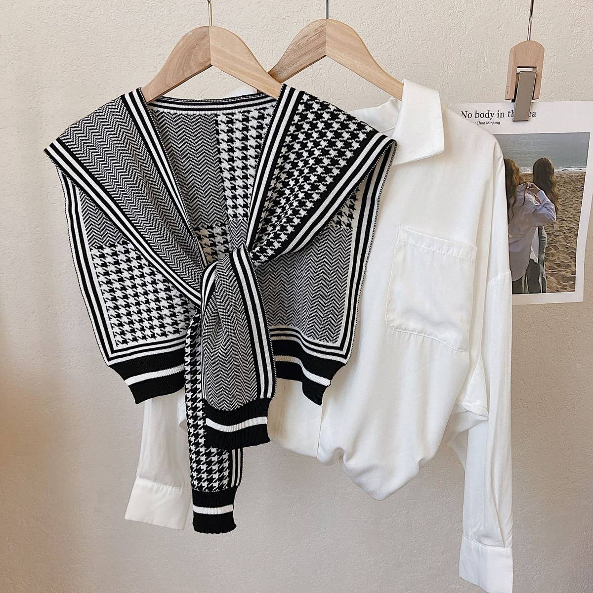 CWASC03122_STRIPED KNIT SHAWL SCARF FOR WOMEN