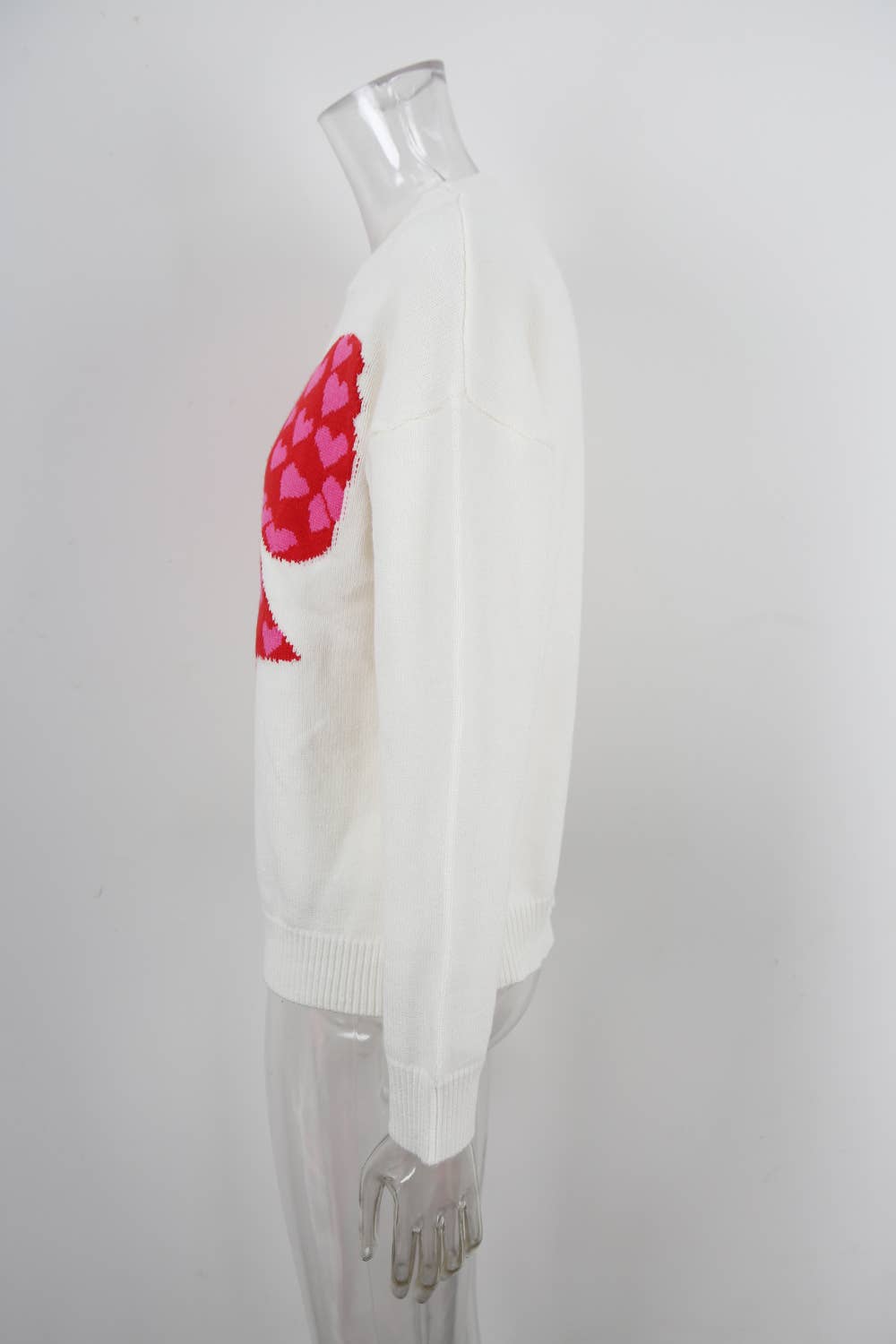 Bow-shaped heart Valentine's Day knitted sweater