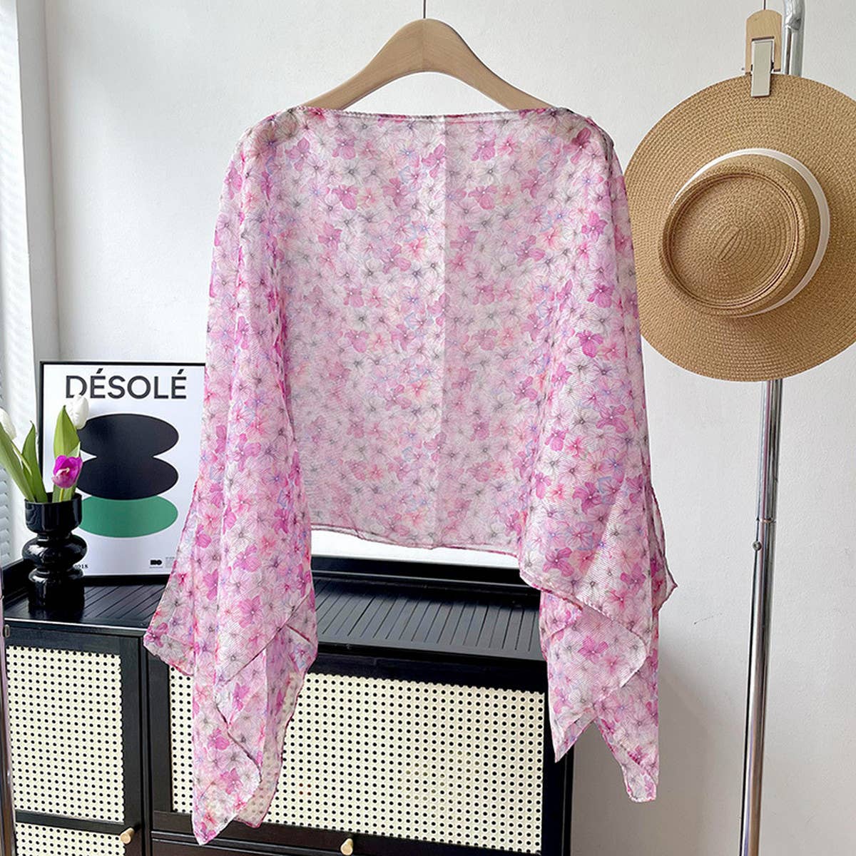 SUN PROTECTION ROUND NECK LOOSE SLIMMING SHAWL