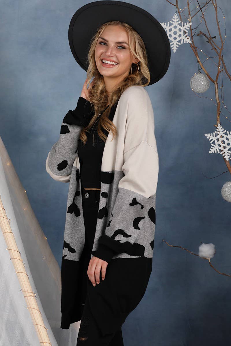 CWOCAL173_LONG SLEEVE ABSTRACT COLOR BLOCK CARDIGAN