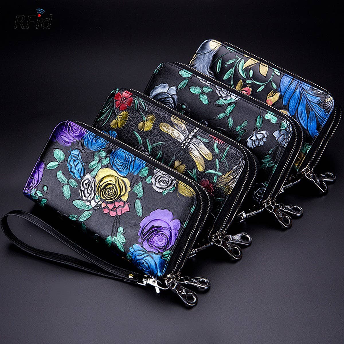 DOUBLE ZIP LARGE CAPACITY LONG LEATHER WALLET_CWAB3748