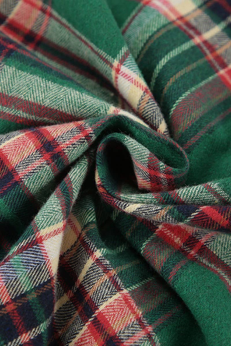 CWTBLL00628_RETRO LONG-SLEEVED CASUAL LOOSE PLAID SHIRT