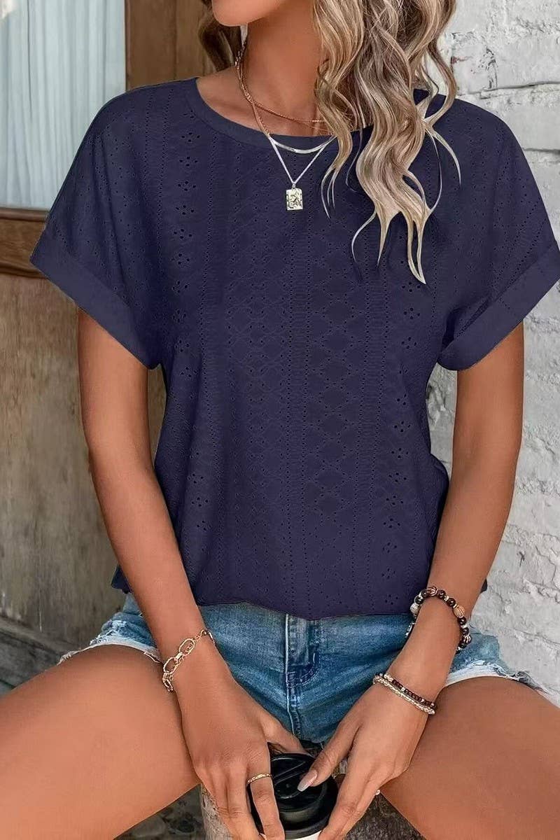 CWTTS1321_SUMMER NEW ROUND NECK LOOSE SHORT SLEEVE T-SHIRT