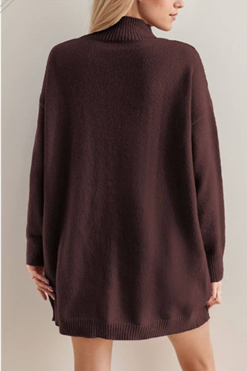 CWOSWL6732_TURTLENECK SWEATER WITH LONG SLEEVES AND SLIT