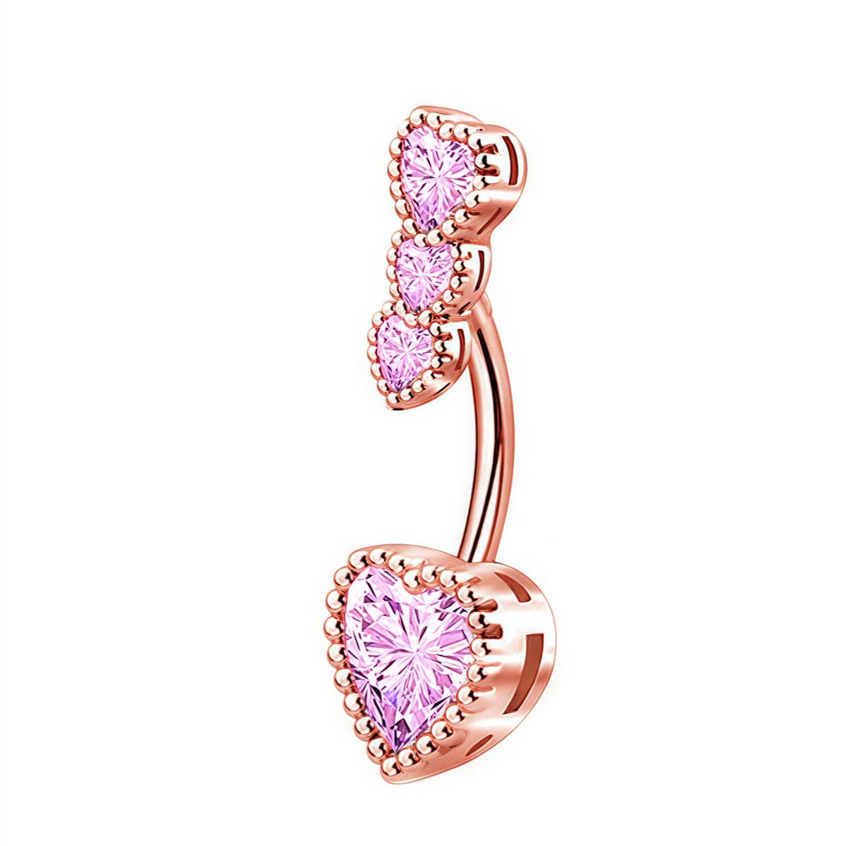 Punk Heart Navel Ring Fashion Body Piercing_CWMM9371