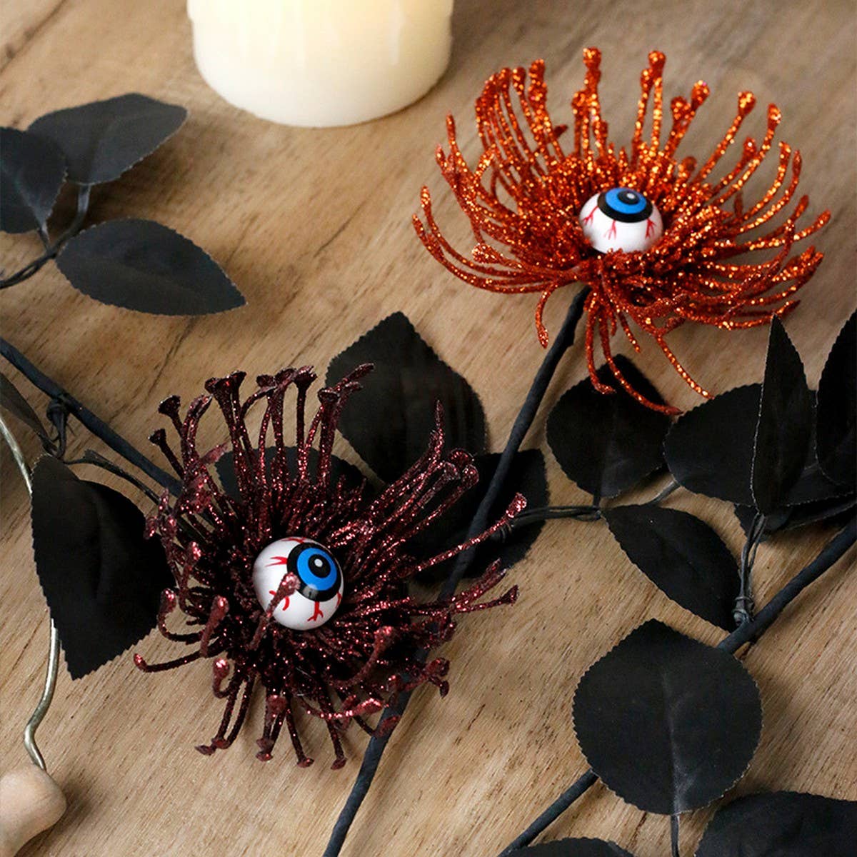 Halloween Red Spider Lily Eye Floral Pick_CWMM9904
