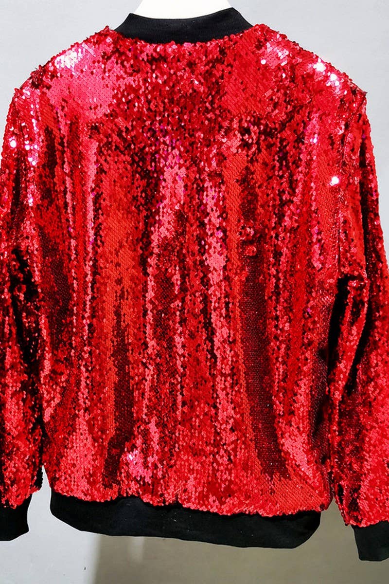 CWOCO1126_SEQUINED LOOSE BEADED BASEBALL COAT