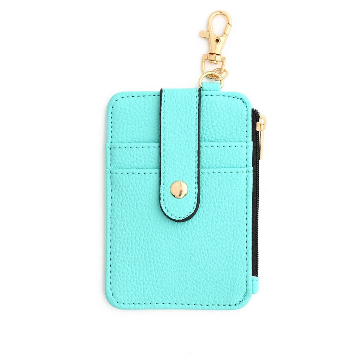 FOLDING VERTICAL ZIPPER CARD WALLET