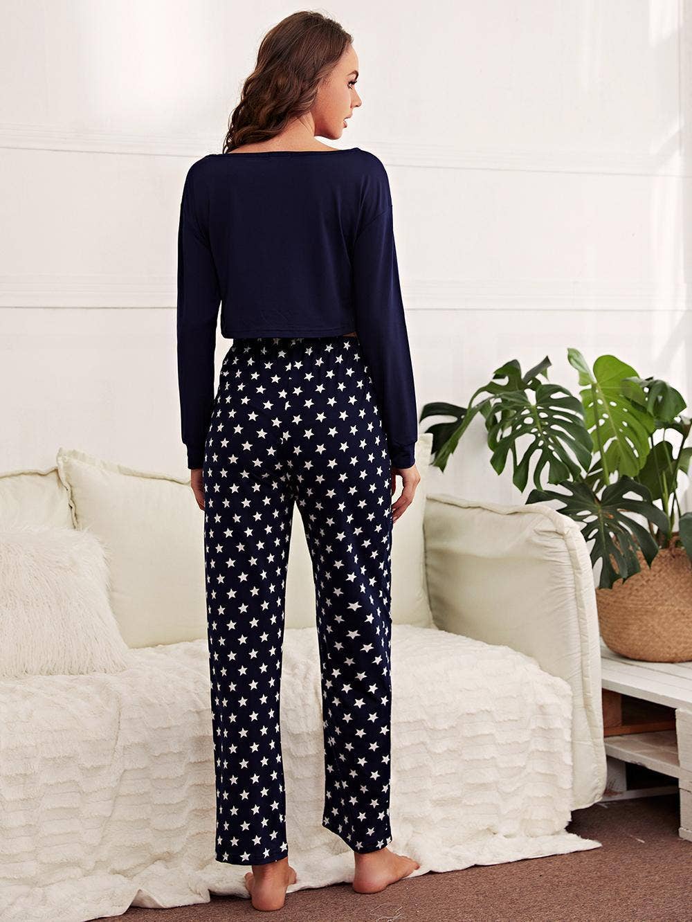 CASUAL SPORTS TROUSERS TWO-PIECE PAJAMAS