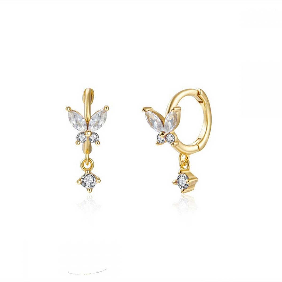 MULTICOLOR BUTTERFLY SIMPLE TEMPERAMENT EARRINGS