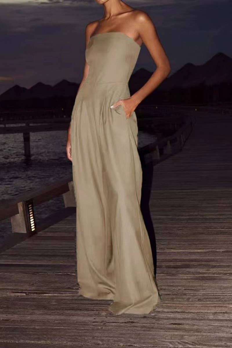 CWSJS1602_CASUAL BACKLESS SLIM FIT JUMPSUIT