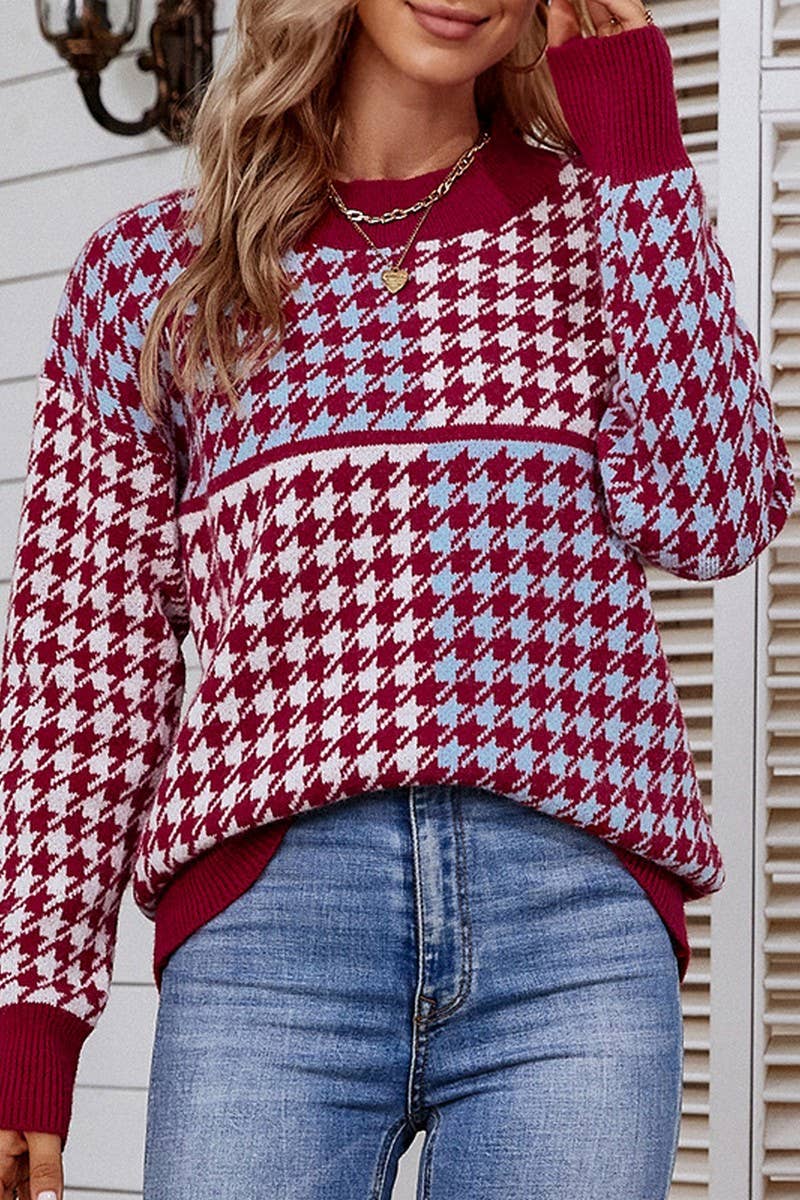 CWOSWL1717_Crew Neck Long Sleeve Pullover Sweater