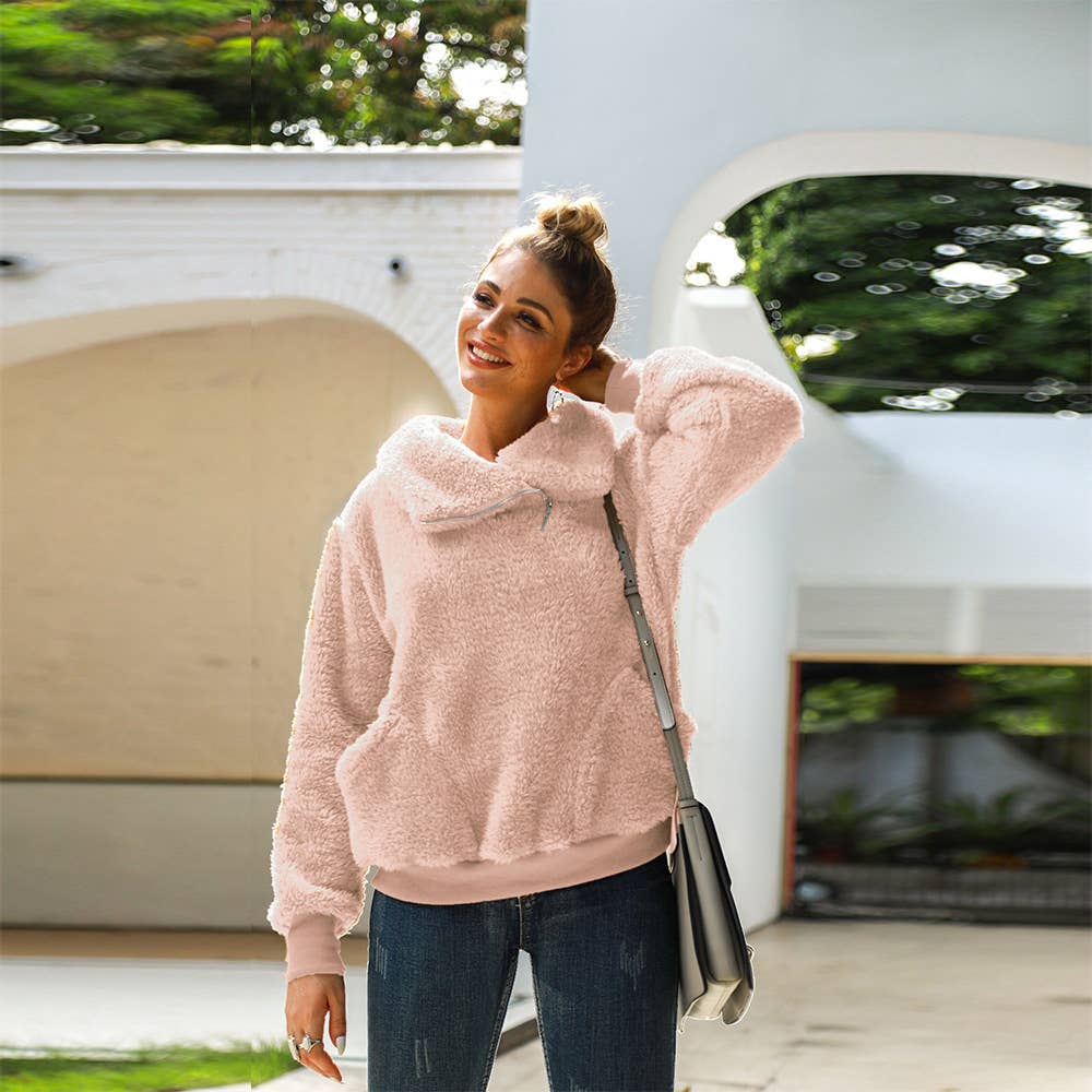 CASHMERE LOOSE CASUAL LONG-SLEEVED HOODIE
