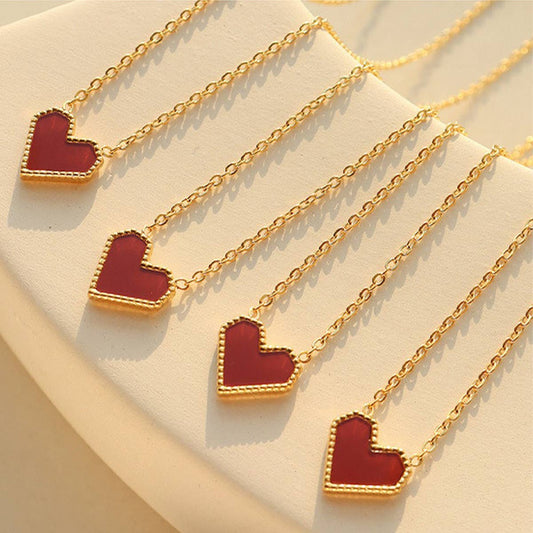 VALENTINES DAY HEART SHAPED PENDANT NECKLACE