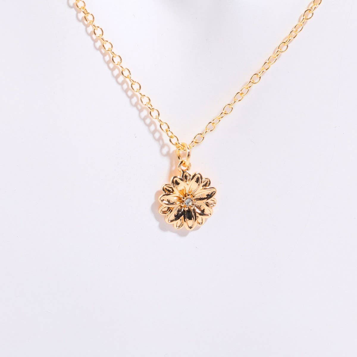 December birth flower pendant 3D necklace
