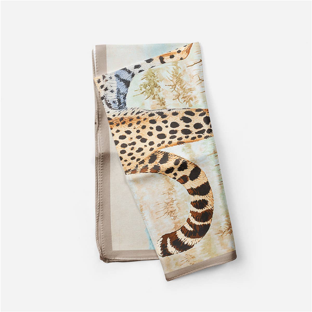 Cheetah Print Scarf - Fashion Square Wrap_CWASC0649