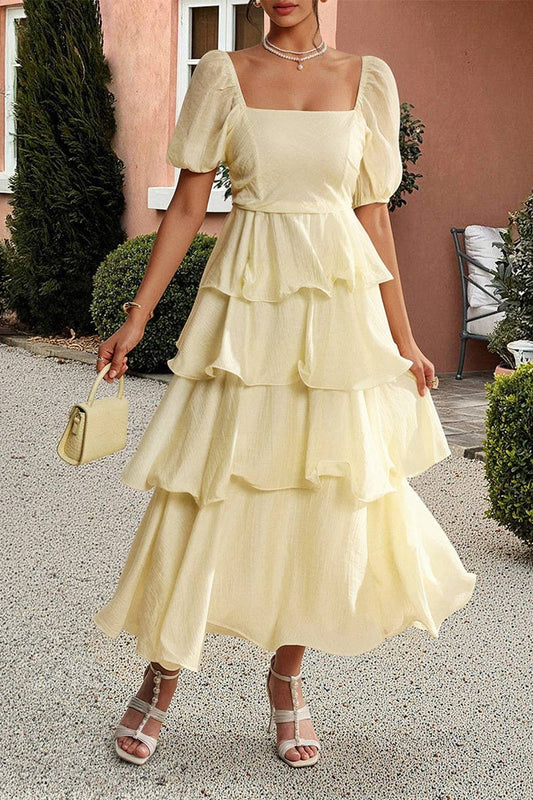 CWDHL0892_ELEGANT AND GRACEFUL WOOD EAR EDGE CAKE SKIRT