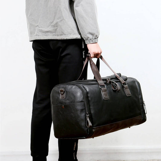 Men's PU Travel Bag, Extra Large Capacity_CWAB5169