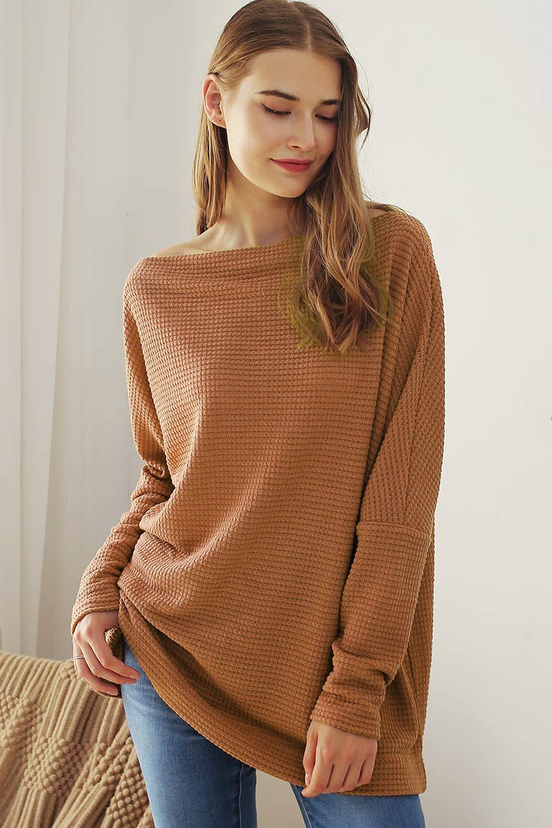 CWTTL1495-P-M_BOAT NECK BATWING SLEEVE PULLOVER SWEATER KNIT