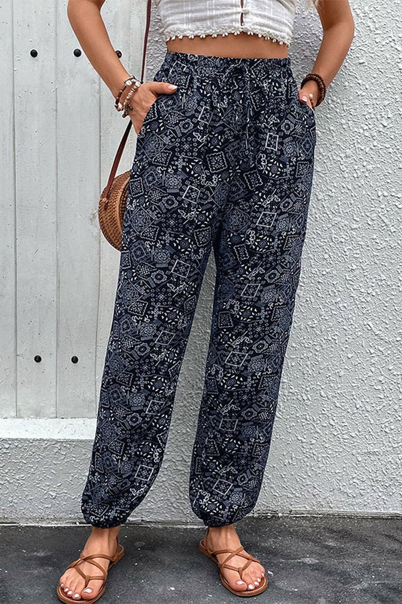 CWBLP1768_2025 NEW SUMMER PRINTED CASUAL SKINNY PANTS