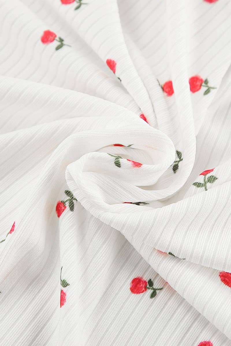 CWSPJ0214_KNITTED PRINTED CARDIGAN PAJAMAS HOME WEAR SET