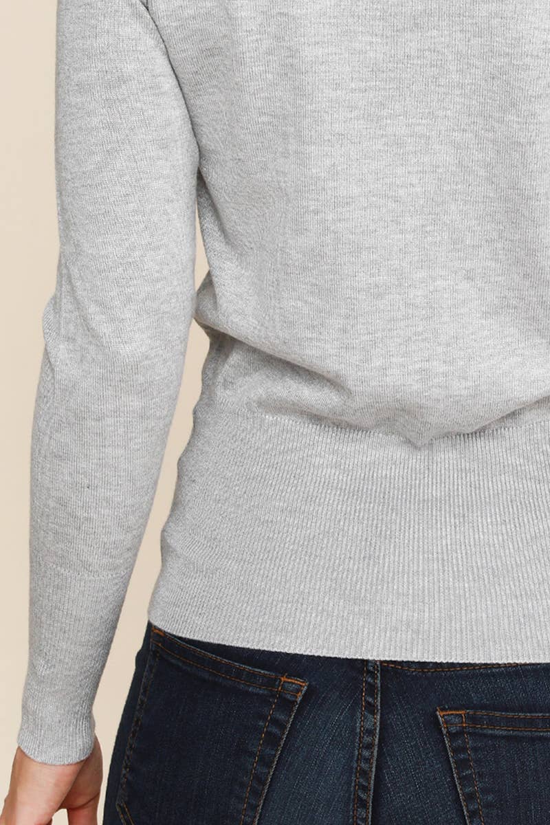 AWOSWL285_Stretch Turtle Neck Long Sleeve Pullover Sweater